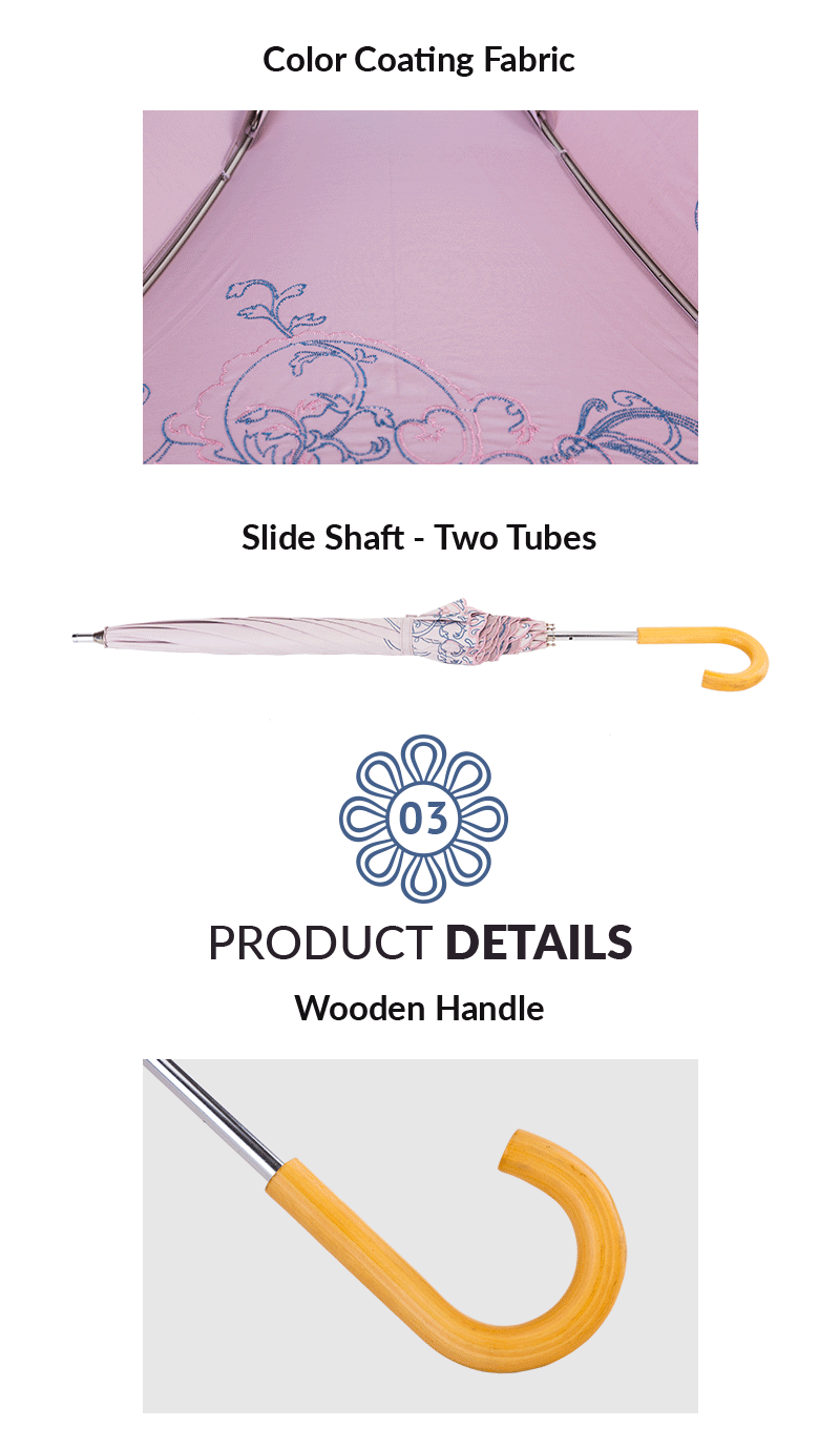 女性スティック傘 ladies stick umbrella