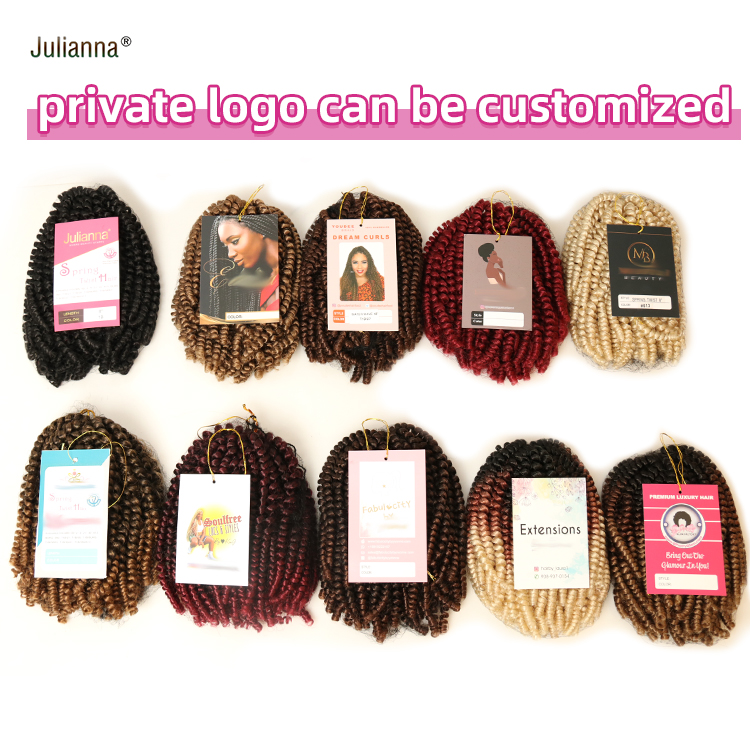 Best Synthetic Braiding Hair Extension Fluffy Kinky Purple 12 Inches Red Blue Colored Nubian Crochet Braid Spring Twist Hair