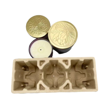 Custom Recyclable Pulp Candle Holders and Packaging Trays