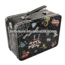 personalized lunch tin box with plastic handle