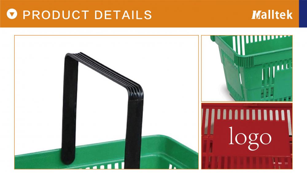 Thickened supermarket single handle shopping plastic Hand basket