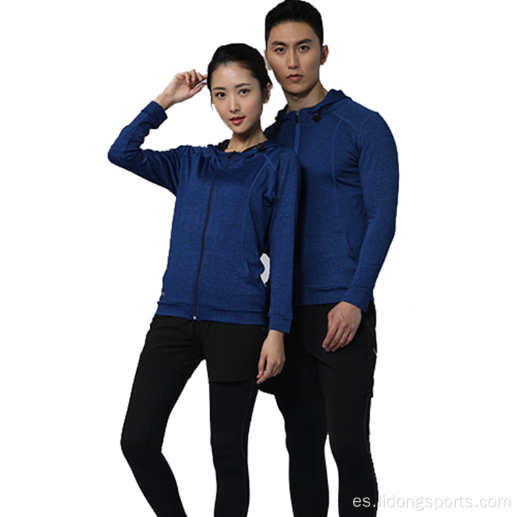 Ropa de gimnasia con cremallera ropa de fitness unisex sudaderas para hombres