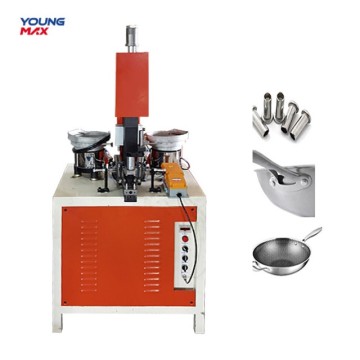 Automated cookware auto riveting manufacturing machine