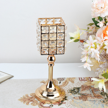 Crystal Light Luxury Nordic Iron Cup Candle Holder Christmas Decoration