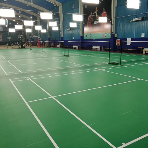 PVC sportvloermat voor badmintonveld