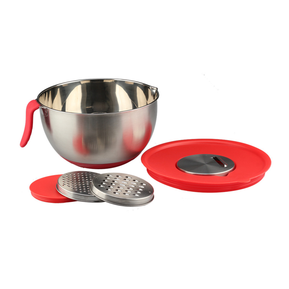 Red Handle Mixing Bowl With Shavings