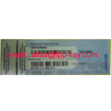 Oem Key with Sticker Windows 7 Home Prem Coa Sticker