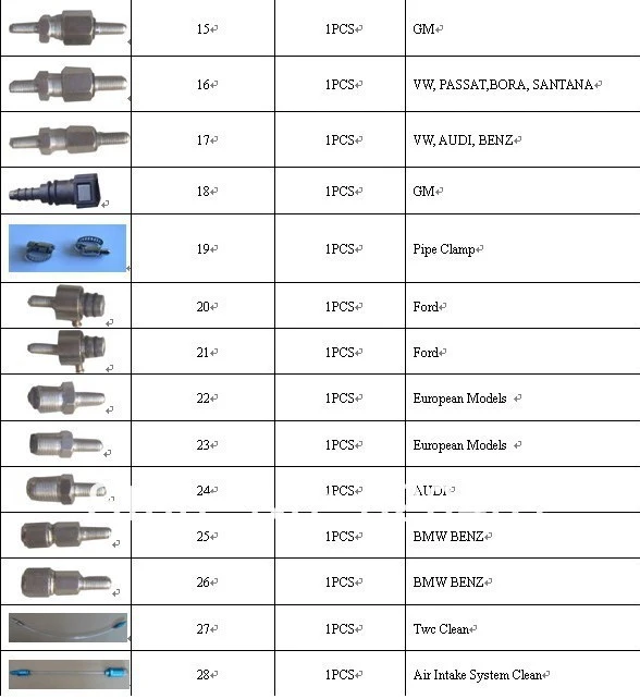 Non-Dismantle Fuel Injector Cleaner Kit Non-Dismantle Cleaner for Fuel Injector Cleaner Tool