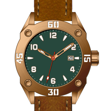 New fashion men automatic bronze watch