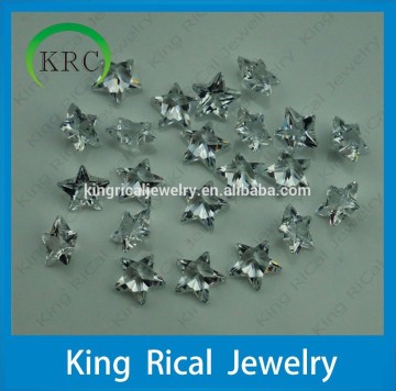 white star cut cubic zirconia stone