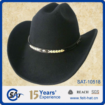 2015 high quality pure wool felt cowboy hat Indian Jones hat