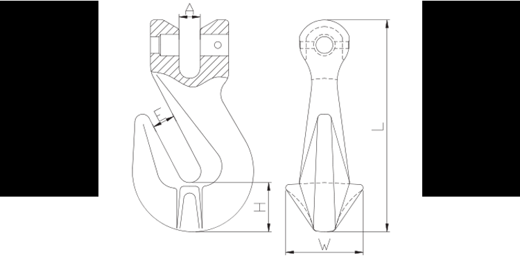 Shenli Rigging G80 Clevis Grab Hook With Wings For Lifting