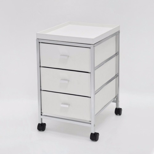 SQUARE TUBE 3 TIER WIDE DRAWER TROLLEY