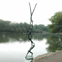 Factory custom abstract outdoor garden decorative bronze sculpture