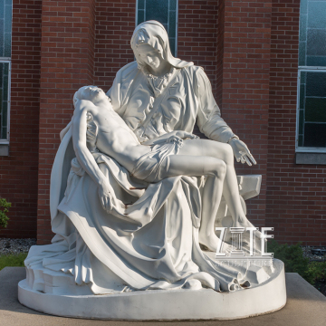 New Product Ornament life size marble religious pieta statue