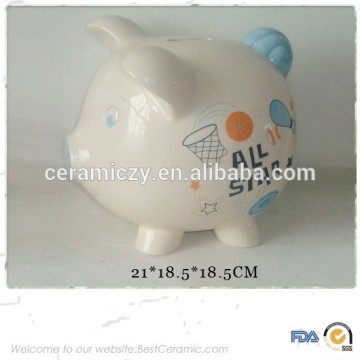 Ceramic money bank piggy bank saving bank