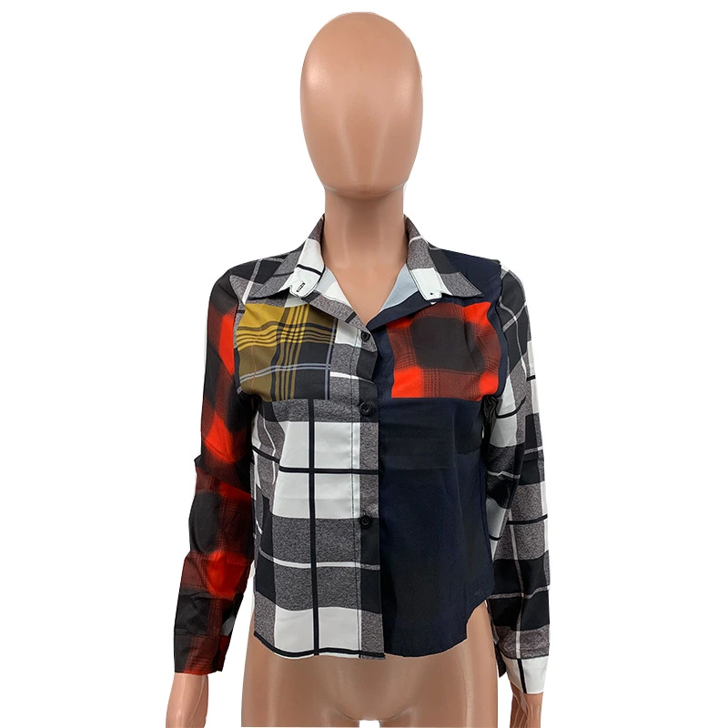 L99522 New Fashion Casual Plaid Shirt