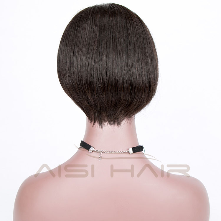 Aisi Hair Top Quality Grade 8a Japan Human Hair Wig , Short Hairstyles for Black Women