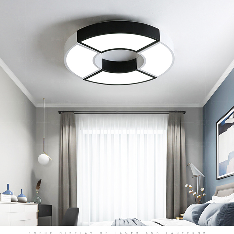 Estilo nórdico criativo vendendo quarto infantil Lâmpada de teto LED moderna lâmpada redonda quente quarto lâmpada menino menina cartoon