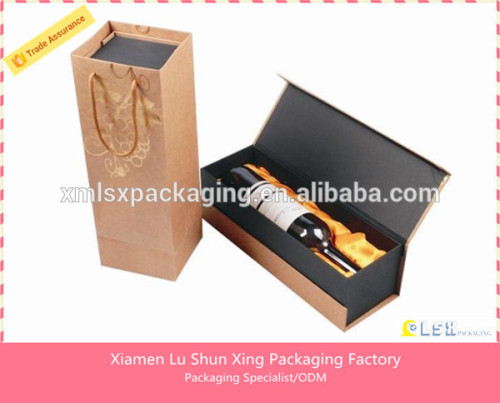 Book style box ,red wine paper box with accessories