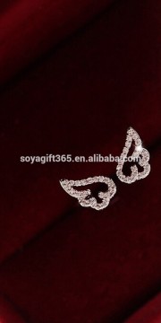 Women Rhinestone Angle Wing Midi Finger Knuckle Rings