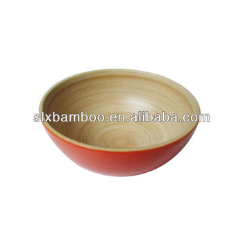 Natural red bamboo bowl