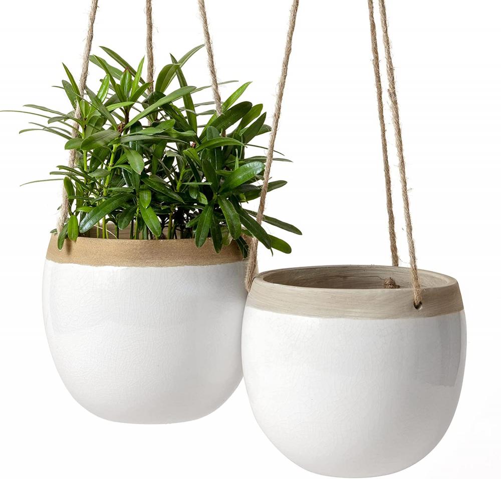 Planters planten potten met gebarsten ontwerp