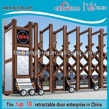 Aluminum telescopic rails timber spray coating door