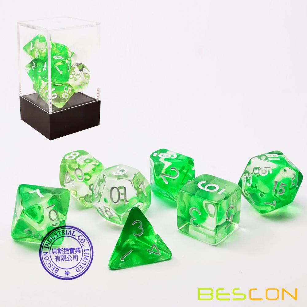 Crystal Grass Polyhedral Rpg Dice For Dnd 1