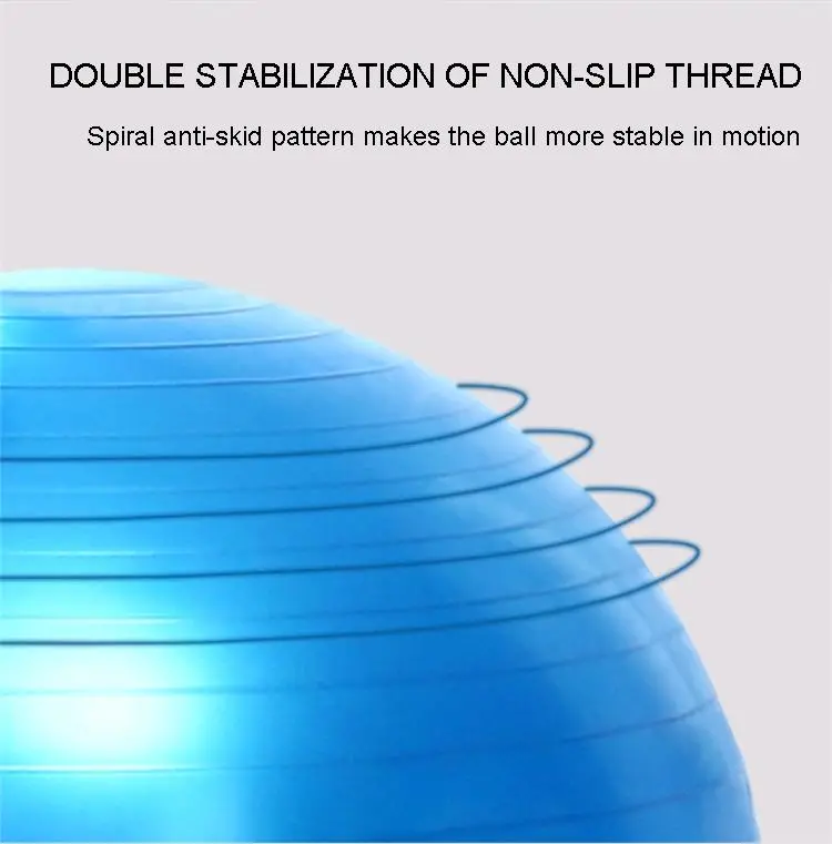 Custom Logo Anti Burst Yoga Ball Fitness PVC Ball