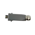 Metal recto 8 pin RJ45 Conector masculino