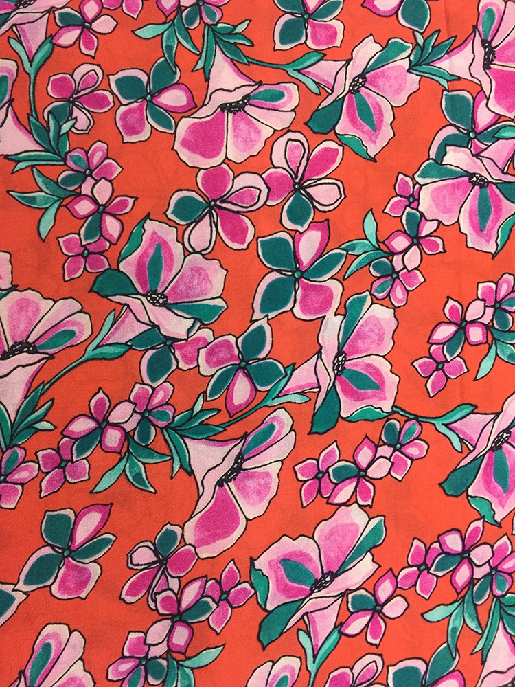 Flower design Rayon Challis 32S Printing Fabric