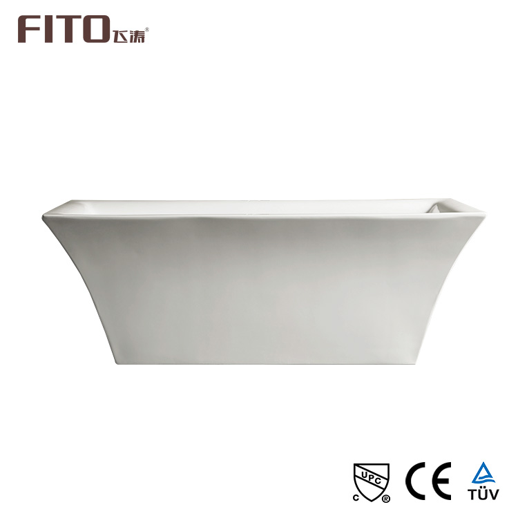 Hot Selling White Soaking Square Freestanding Acrylic Bathroom Bathtub