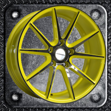 Thin spokes painted inner groove alloy wheel