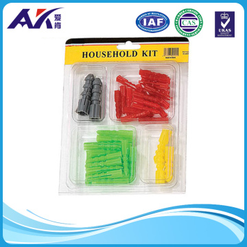 Assorted PE Plastic Expansion Wall Anchors Kit