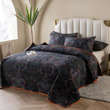 Floral Quilted Bedspread & Microfiber Bed Cover