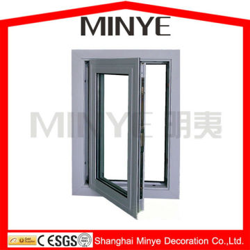 PVC small casement window/swing pvc window/casement inward opening casement window