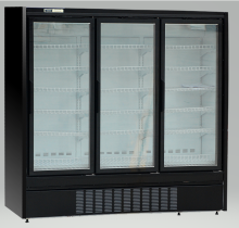 Vertical glass door freezer showcase for ice cream