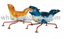 Outdoor playground kiddie ride on animal spring rider