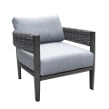 Terrasse tiefe Sitzplätze Teakpe Wicker Outdoor -Sofa