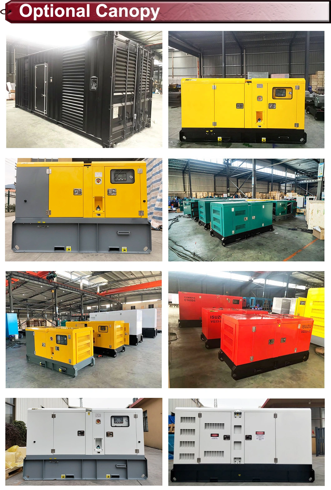 58kw/72kVA 50Hz/60Hz Single / Three Phase Silent /Open Type Diesel Generator Set with Motor Power Deutz/Kubota/Isuzu/Volvo High Quality Generator Price