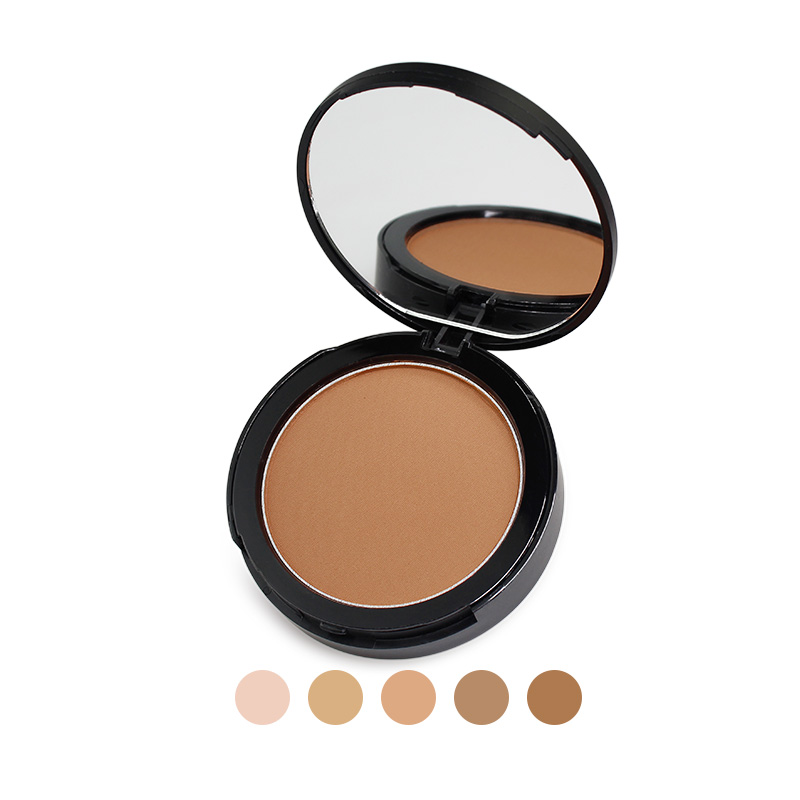 5color double layer pressed powder Monochrome concealer Exquisite pressed powder Flour puff with mirror Matte Pressed Powder