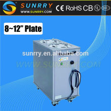 2015 professional commercial elcetric stainless steel plate and dish warming cart for CE