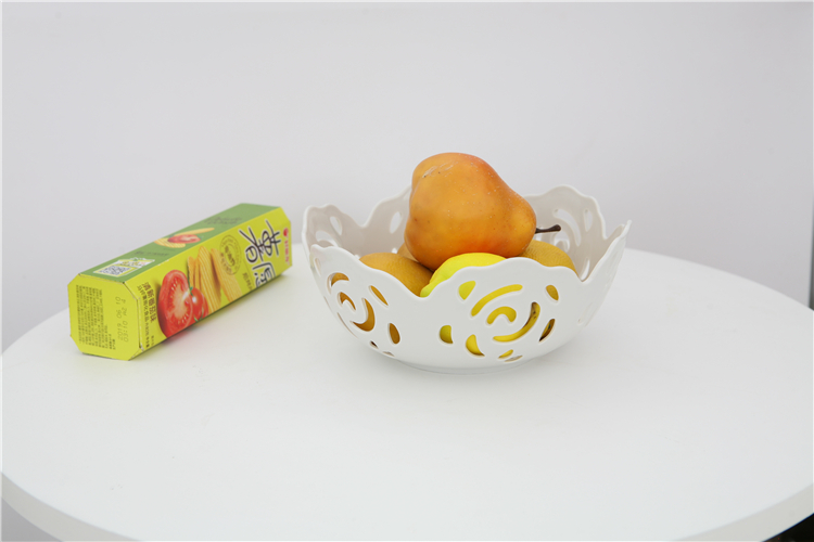 Household Kitchen Counter Rose Pattern Fruit And Vegetable Storage Basket