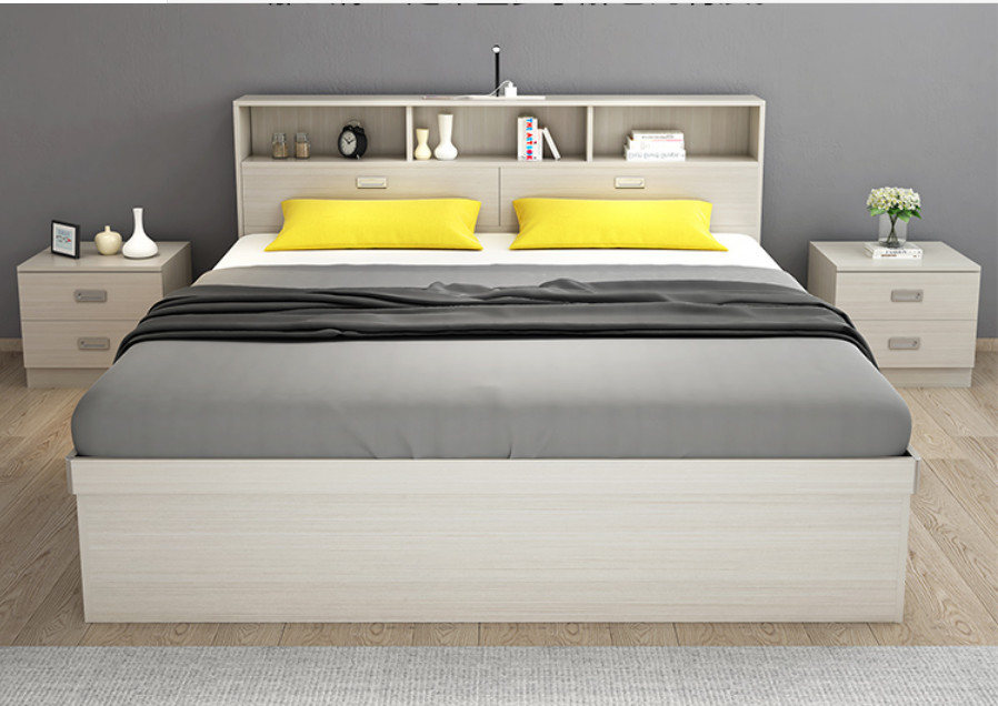 سرير خشبي رخيص مع التخزين والأدراج