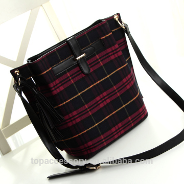 casual plaid canvas designer tote bag ladies handbag online handbag