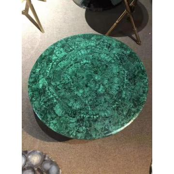 Malachite green side table