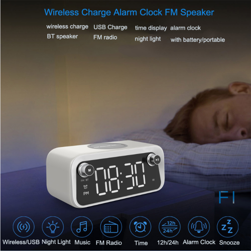 10Watt Wireless Charger with LED Digital Alarm Clock