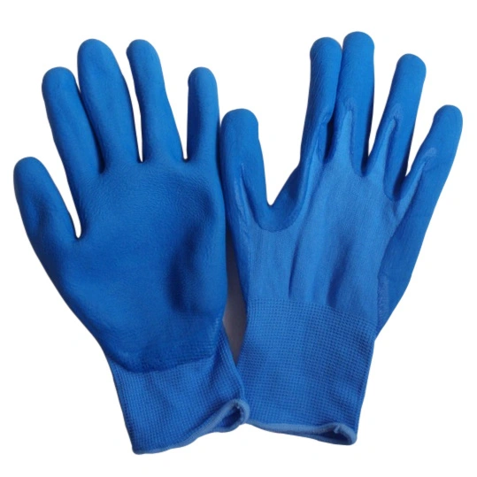 Nylon Glove Latex Coated Nylon Liner Anti Slip Latex Gloves