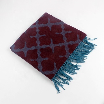 New Design Beautiful Pattern Jacquard Wool Shawl Winter Ladies Warm Shawl